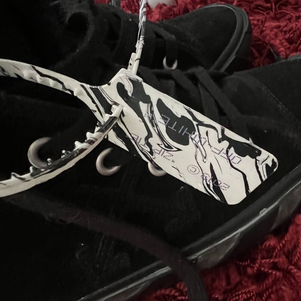 Off-White by Virgil Abloh Mid Top vulcanized black sneaker sz 42/US 8.5 - Picture 8 of 14